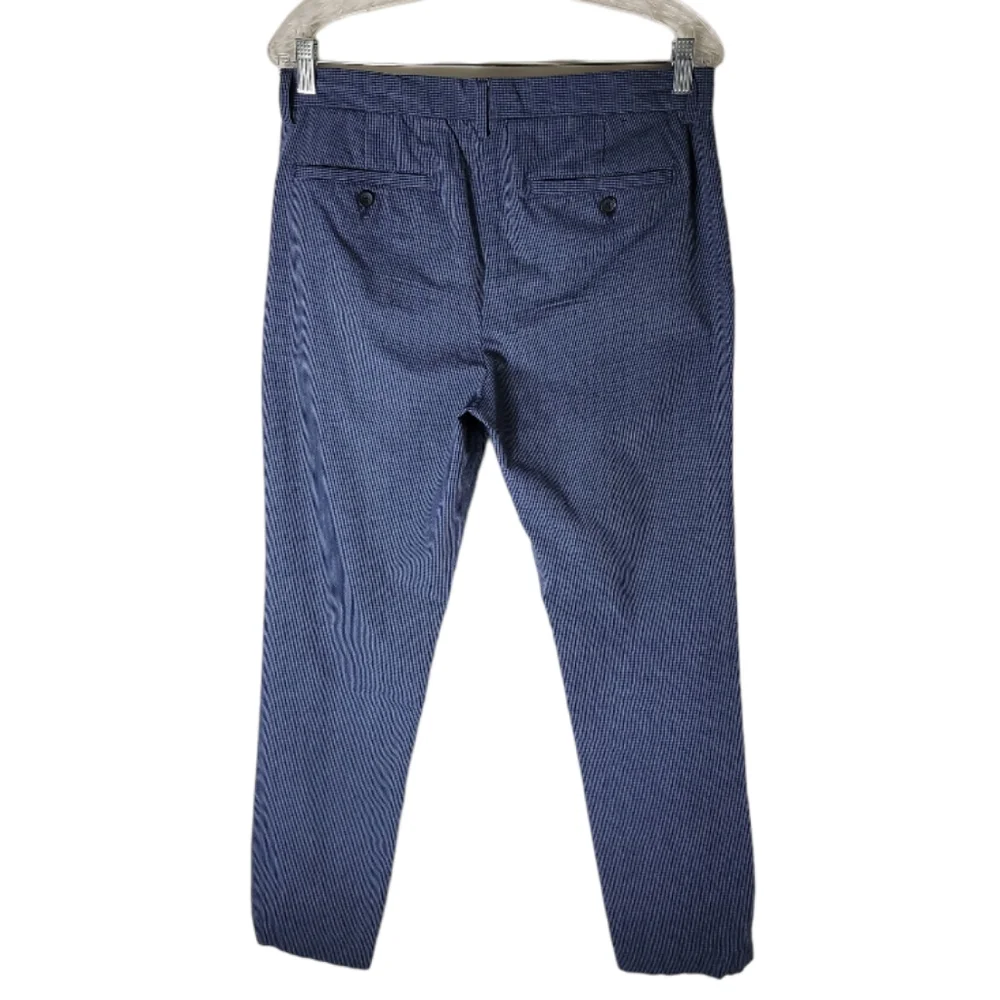 Banana Republic Aiden fit men's size 31x30 blue plaid flat front pants